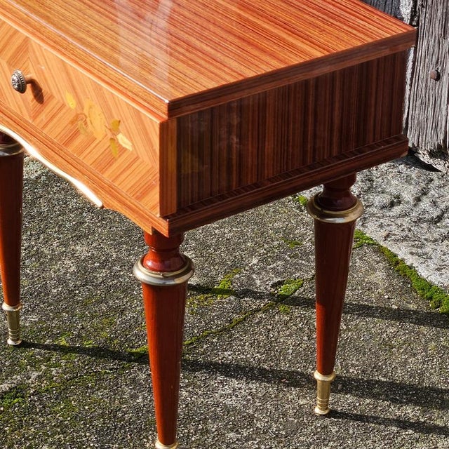 Mid-Century French Nightstand in High Gloss Wood For Sale - Image 9 of 18