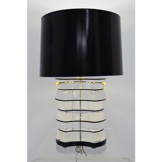 Lucite and Acrylic Table Lamp by Clear-Lite For Sale - Image 4 of 9
