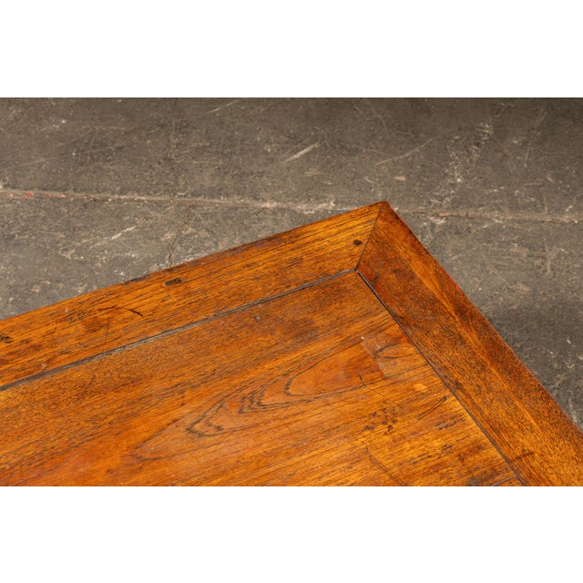 Early 20th Century Southeast Asian Wooden Coffee Table With Floral Accents For Sale - Image 10 of 16