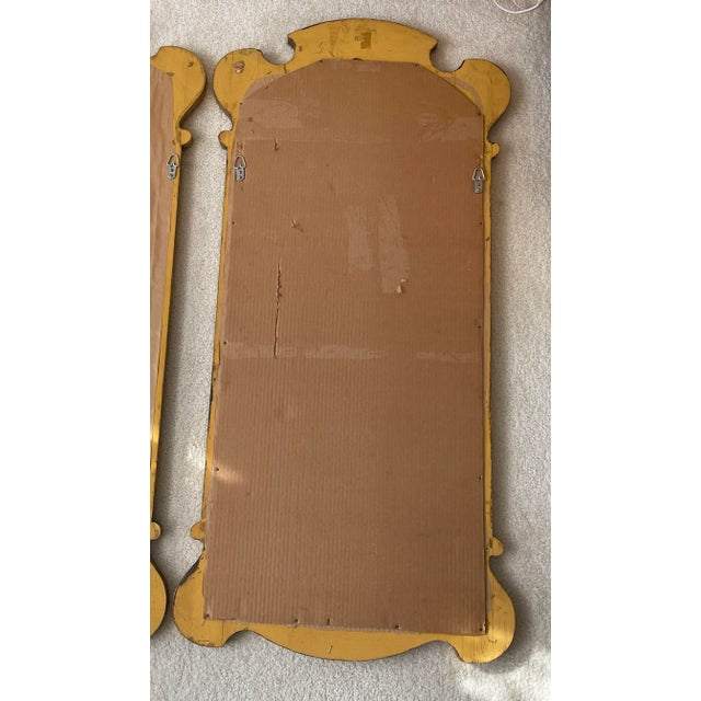 Wood Vintage Gilt Prince Howard French Provincial Hollywood Regency Mirrors, a Pair For Sale - Image 7 of 8