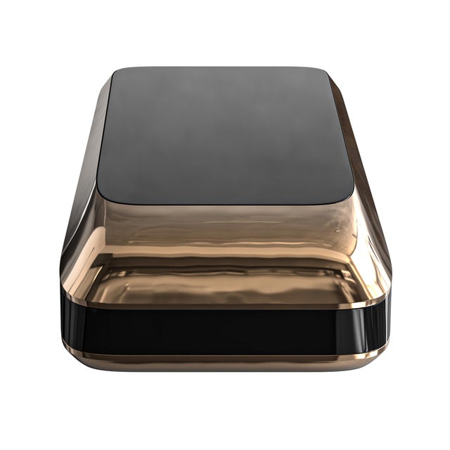 Metal "Della Dataria" Coffee Table With Bronze, Handcrafted For Sale - Image 7 of 7