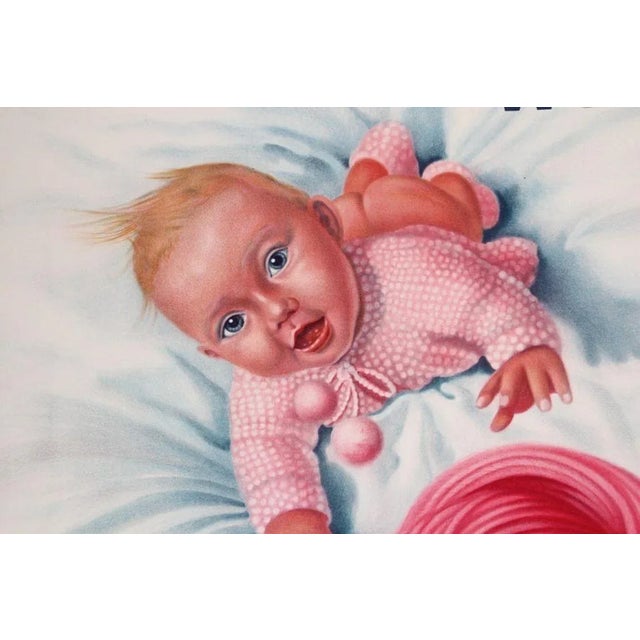 Vintage Poster Swiss Schaffhauser Wolle Wool Yarn Knitting 1935 For Sale - Image 11 of 12