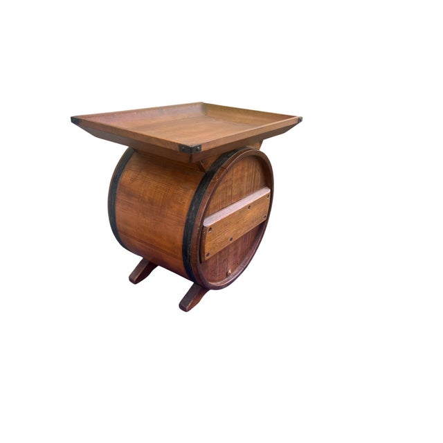 Antique Primitive Butter Churn Side Table For Sale - Image 12 of 16