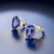 Blue Natural Tanzanite Diamond Ring Size 6 14k W Gold 4 TCW Certified For Sale - Image 8 of 13