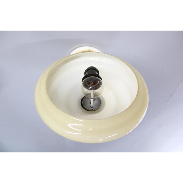 Vintage Art Deco Brass Wall Lights with Opaline Glass Shades, 1940s, Set of 2 For Sale - Image 6 of 17