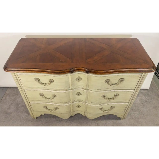 French Provincial Walter E Smith French Provincial Style Three Drawer Commode or Chest For Sale - Image 3 of 13