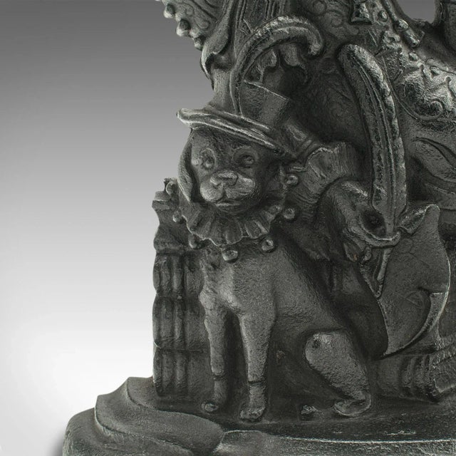 1880s Victorian Antique Mr Punch Doorstop, English, Cast Iron, Figure, Door Keeper For Sale - Image 9 of 11