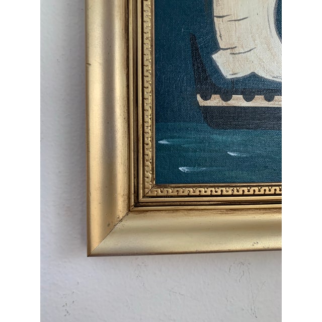 Contemporary Impressionist Style Seascape Painting on Canvas, Framed For Sale - Image 4 of 5