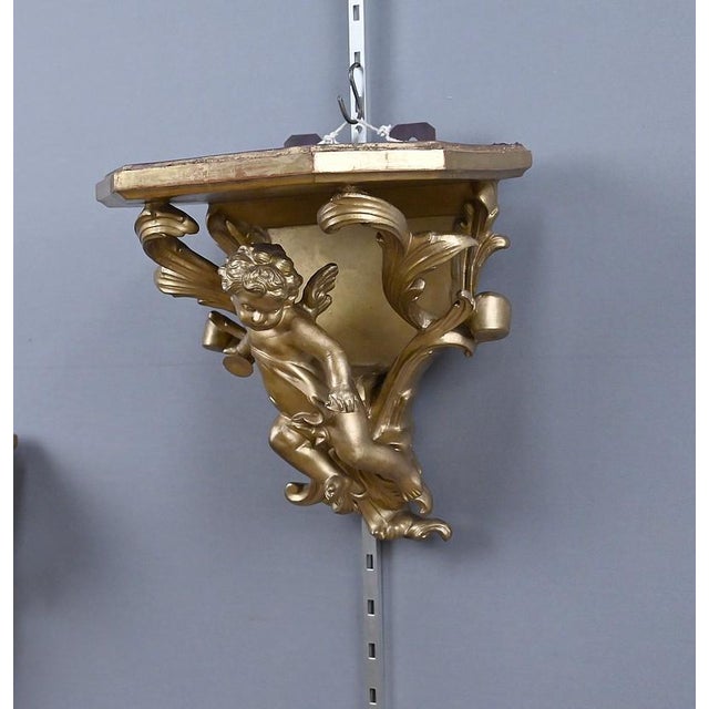 Late 19th Century Gilt Wood Wall Sconces, Set of 2 For Sale - Image 9 of 18