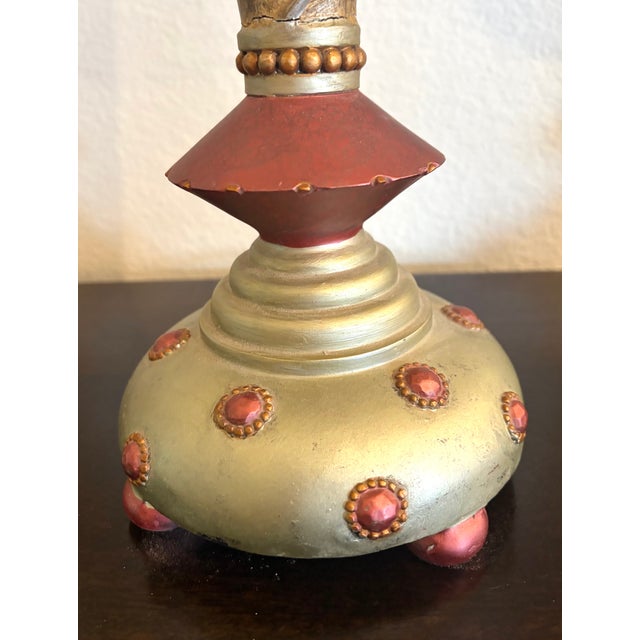 Late 20th Century A Pair (2) of Absolutely Whimsical, Charming 30" Table Lamps For Sale - Image 5 of 13