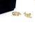 Contemporary Chanel Gold CC Crystal Cha Nel Letter Asymmetrical Clip on Earrings, A Pair For Sale - Image 3 of 4