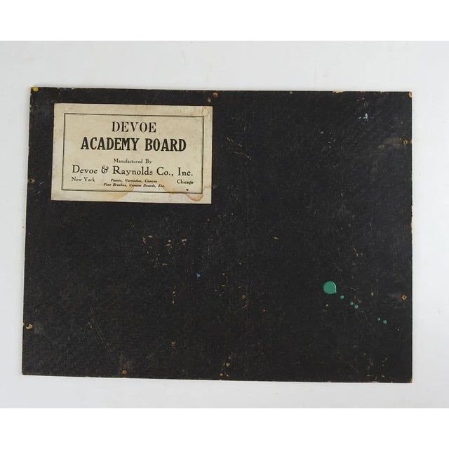 Vintage Mountain Lake Landscape Painting For Sale - Image 4 of 5