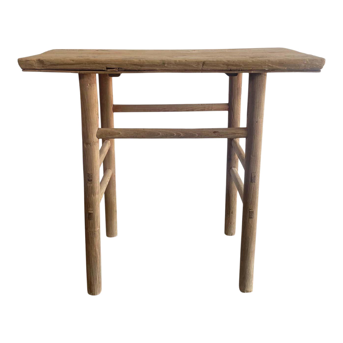 Vintage Elm Wood Console Table Chairish