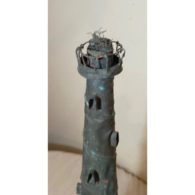 Vintage Jim Lewk Bronze Stone Nautical Lighthouse Brutalist Sculpture Statue Art For Sale - Image 17 of 18