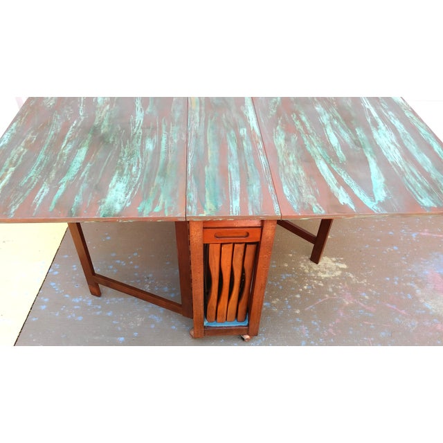 MidCentury Gateleg Table & Folding Chairs Set of 4 Chairish