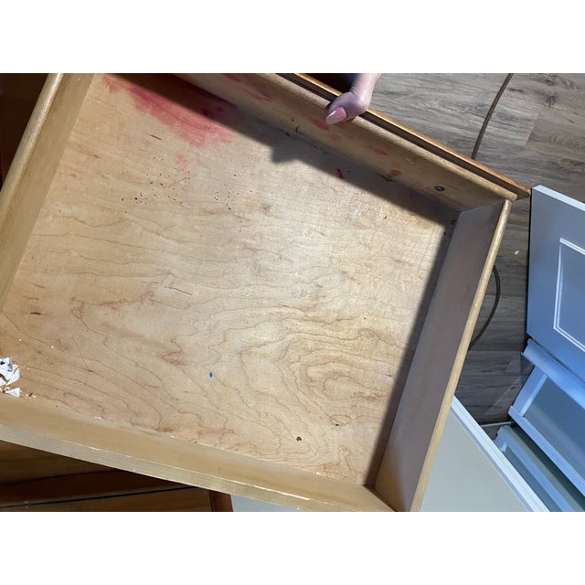 Brown Mid 20th Century Maple Vanity - Set of 3 For Sale - Image 8 of 9