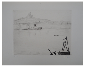 Albert Marquet, Marseille, 1947, Original Drypoint