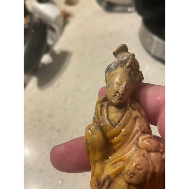 Antique Chinese Carved Soapstone Quang Dynasty Figure For Sale In Phoenix - Image 6 of 8