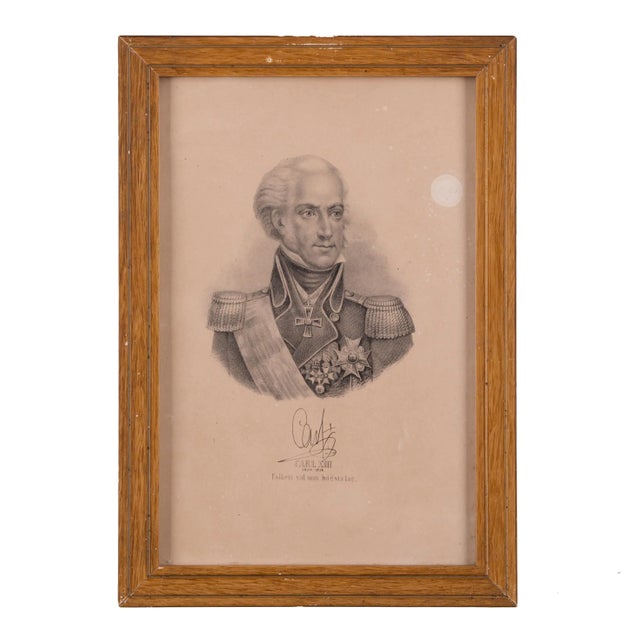 Swedish Monarchs - Set of 4 Lithographs For Sale - Image 4 of 9