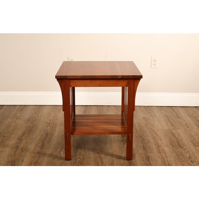Stickley Mission Collection Pair Of Cherry End Tables For Sale - Image 11 of 18