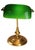 Metal Victorian Student Desk Lamp with Racing Green Glass Shade and Switch For Sale - Image 7 of 14