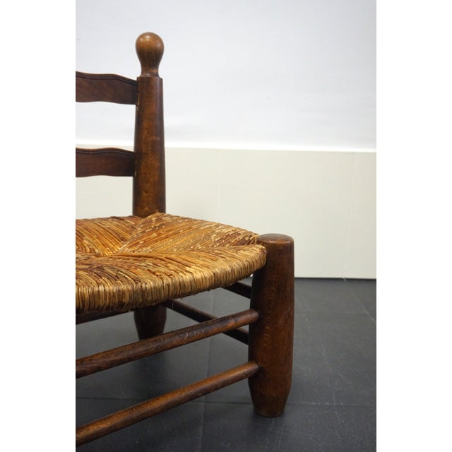 Low Fireplace Chair in French Wood, 1930s For Sale - Image 4 of 8