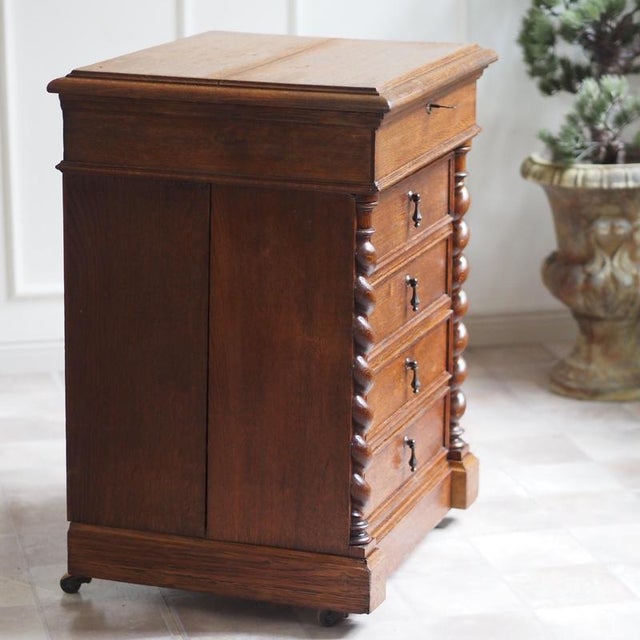 Antique Gründerzeit Oak Writing Desk, 1890 For Sale - Image 18 of 18
