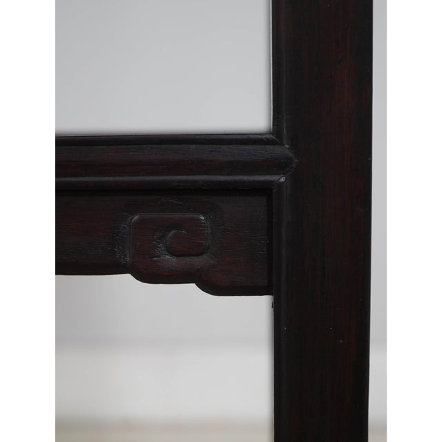 Chinese Rosewood Marble Inset End Table For Sale - Image 9 of 14