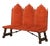 19th Century Spanish Renaissance Walnut and Velvet Three-Seat Bench For Sale