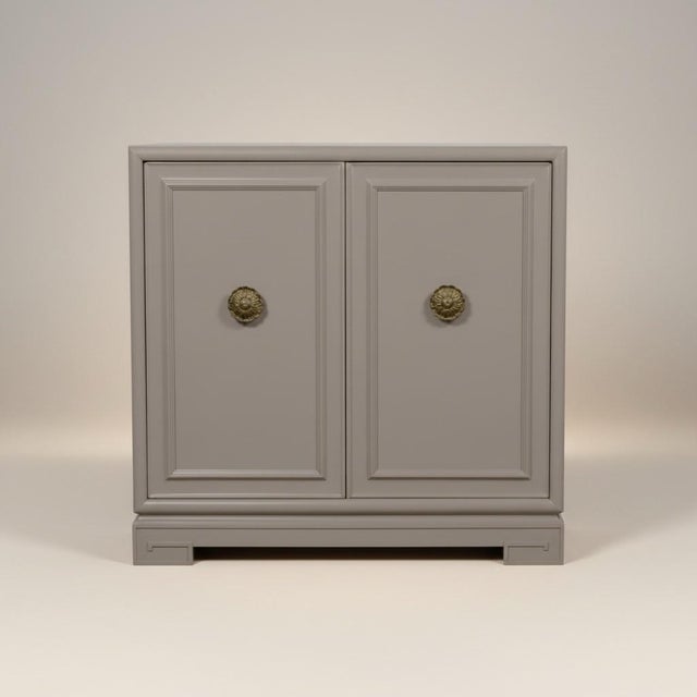 Mid-Century Modern James Mont Greek Key Inspired Chests Commodes Cabinets - Pair For Sale - Image 10 of 10