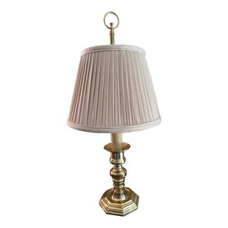 Frederick Cooper Vintage Brass Candlestick Lamp For Sale