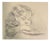 Heinrich Pforr, Girl with Curls Sketch, 1890s, Oil Painting on Canvas For Sale