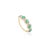 5 Stone Round Cut Emerald Diamond Wedding Band Size 5 For Sale - Image 4 of 11