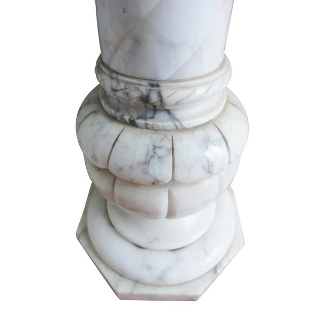 Late 19th Century Antique Late 19th Century Pedestal Column With Bulbous Base For Sale - Image 5 of 8