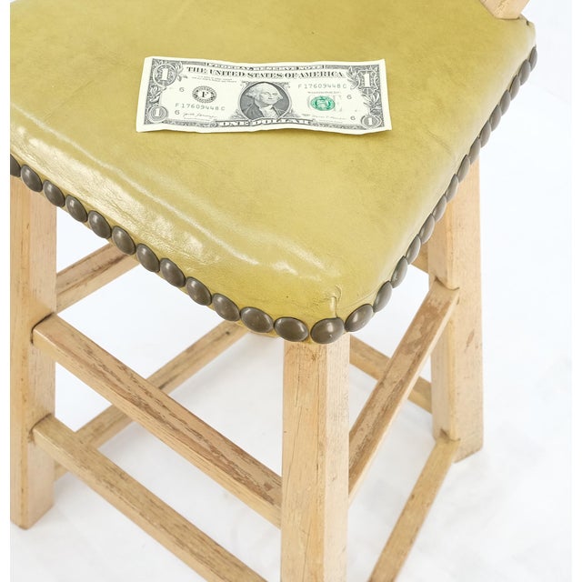 Set of 4 Arts & Crafts Style Horse Head Carving Motif Bar Stools Chairs For Sale - Image 4 of 12