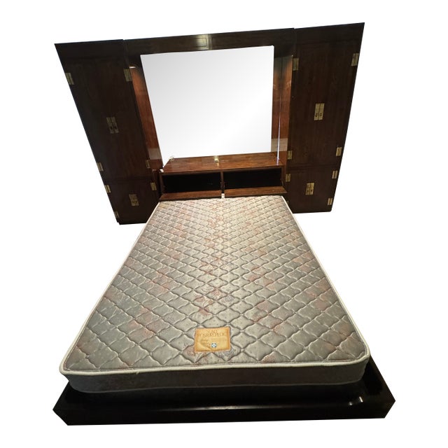 1960s Henredon Campaign Style Bedroom Set For Sale