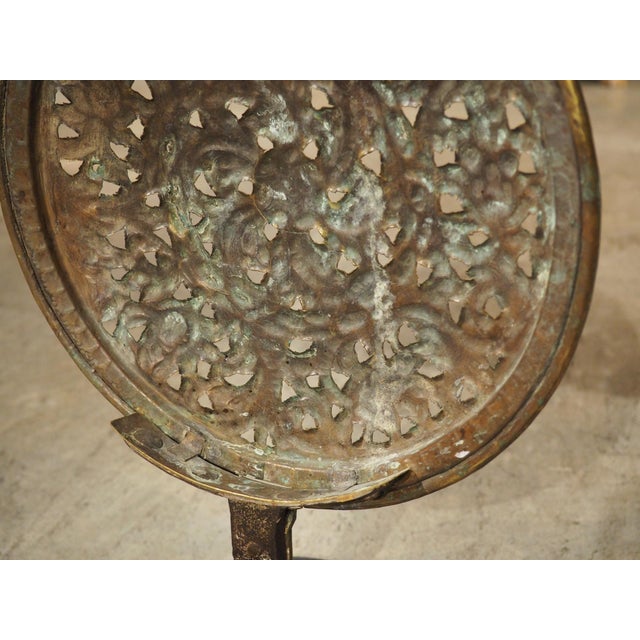 A Mounted 17th Century Cut Brass Bassinoire Cover From France For Sale - Image 10 of 10