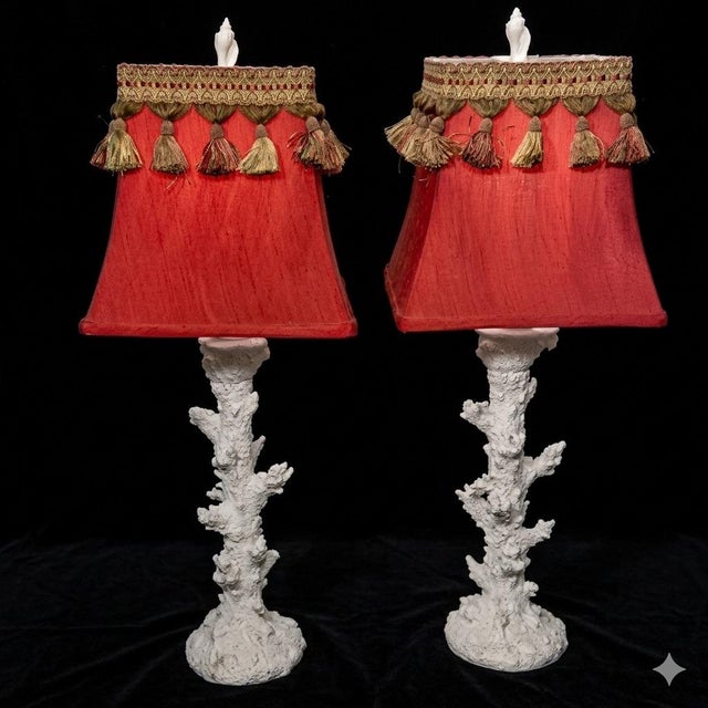 Late 20th Century Faux Coral Lamps by Turtle and Crane - A Pair For Sale - Image 12 of 12