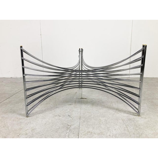 Space Age Chrome Wire Coffee Table, 1970s For Sale - Image 4 of 13