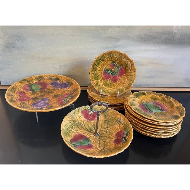 Sarraguemines Sarreguemines French Serving Set of 16 For Sale - Image 4 of 12