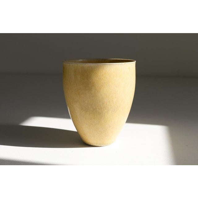 Mid-Century Danish Yellow Stoneware Vase by Saxbo, 1960s For Sale - Image 10 of 18