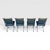 Sculptural Iron X-Frame Dining Chairs in Dark Green Leather – Set of 4 For Sale In Los Angeles - Image 6 of 15