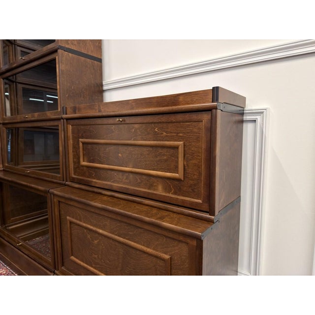 English Corner Bookcase in Burl Wood For Sale - Image 16 of 18