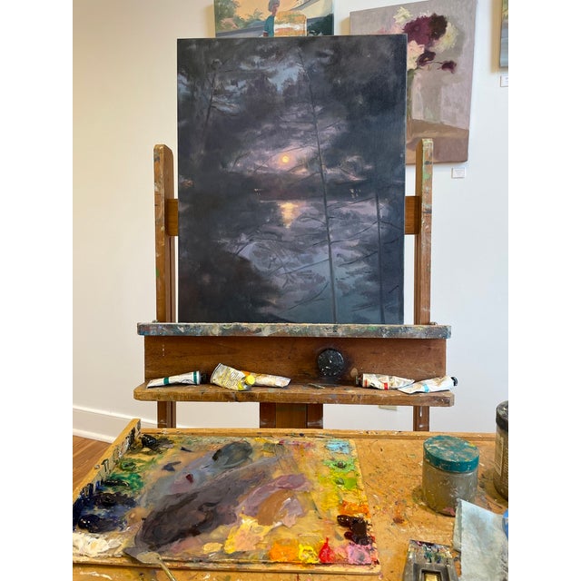 Michelle Farro Moon Landscape Original Oil Painting by Michelle Farro For Sale - Image 4 of 5