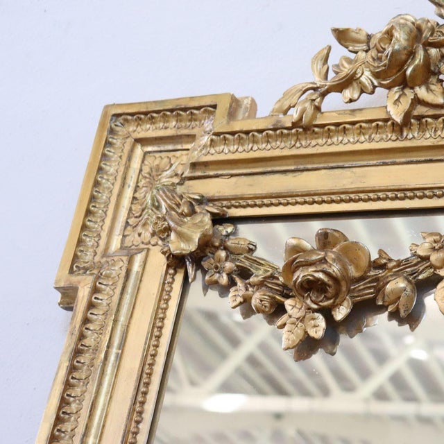 19th Century Gilt Wood Wall Mirror For Sale - Image 10 of 15