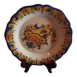 1970s Hand Painted Peint a La Main Limoges France Decorative Plate