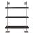 Marais 3-Tier Black & Nickel Shelf 48"W For Sale