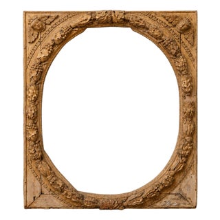 18th Century German Oak Carved Putti Frame For Sale