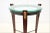 Traditional Cherry Wood and Transparent Glass Round Side Tables - a Pair For Sale - Image 9 of 12