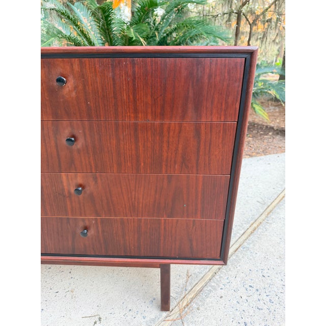 Mid Century Modern Black Walnut Double Dresser For Sale - Image 11 of 12